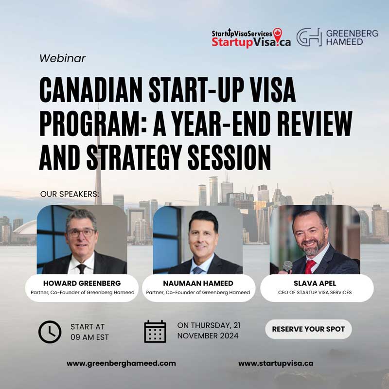 Canadian Start-Up Visa Program: A Year-End Review and Strategy Session 2024